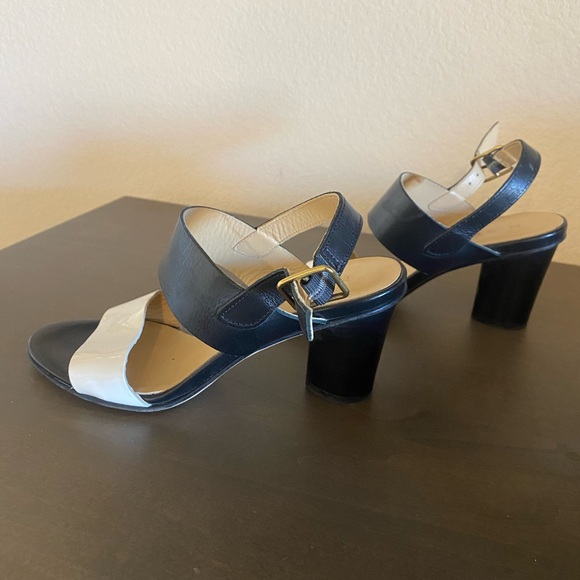 M. Gemi Italian made black and white strap sandal. Thick heel. Size 36 or US 6 - Picture 3 of 10
